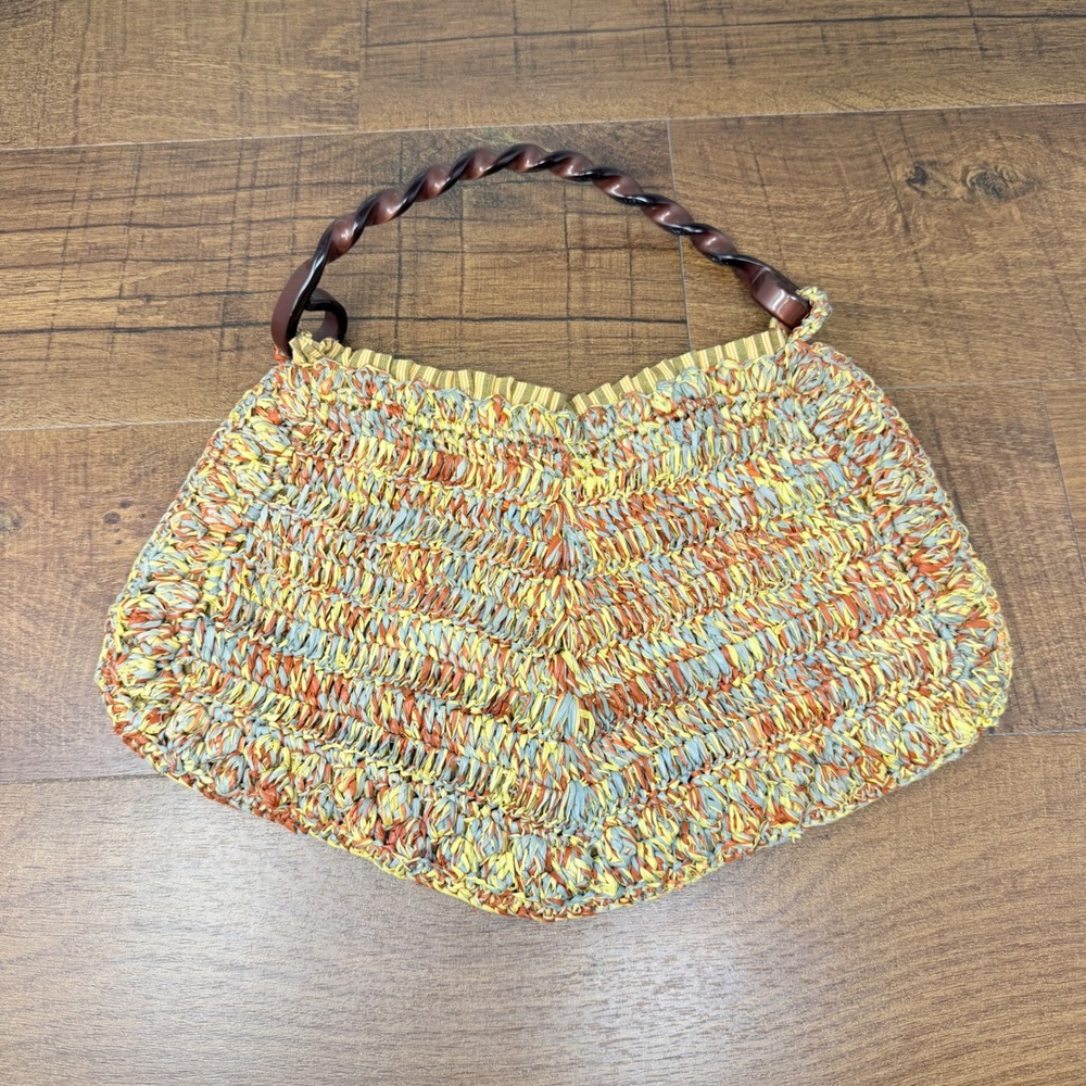 Jamin Puech Vintage Woven Raffia Top Handle Bag Boho Coastal Grandma - Picture 4 of 16
